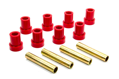 Leaf Spring Bushing Kit - Front - Polyurethane - Red - GM Fullsize SUV / Truck 1967-87 - Kit