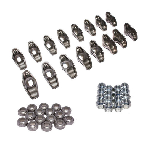 Rocker Arm - High Energy - 7/16 in Stud Mount - 1.70 Ratio - OEM / Long Slot - Steel - Big Block Chevy - Set of 16