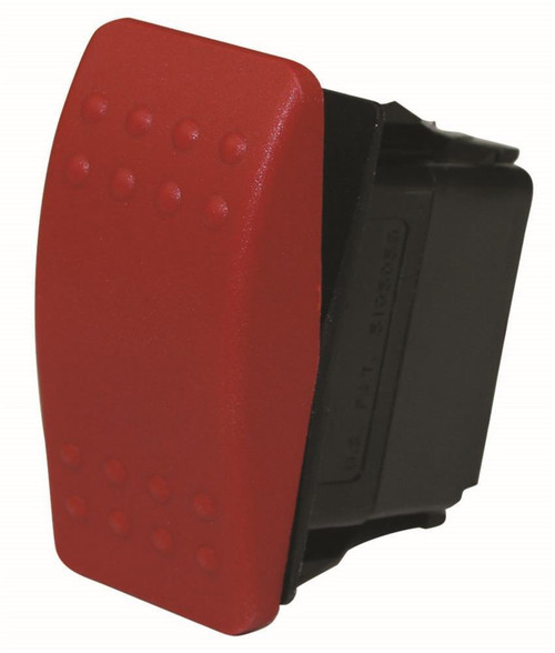 Rocker Switch - Momentary - Single Pole - 12V - 20 amps - Red Cover - Moroso Switch Panels - Each Rocker Switch - Momentary - Single Pole - 12V - 20 amps - Red Cover - Moroso Switch Panels - Each