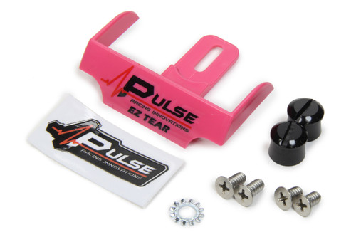 Helmet Tear Off Ramp - Adjustable - Black Aluminum Post Included - Pink - Each