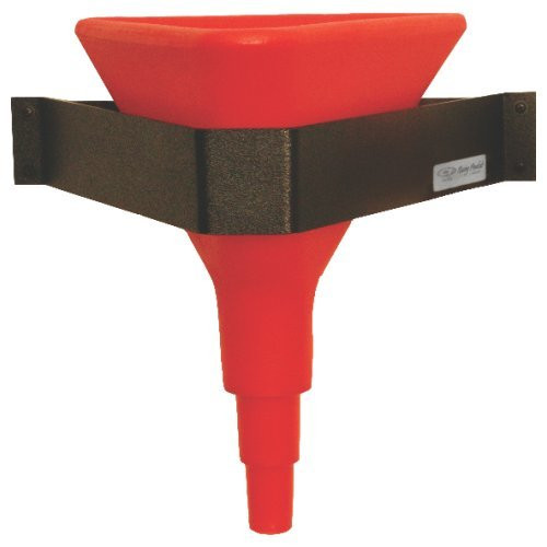 Funnel Holder - Wall Mount - 17 x 3 x 11 in - Plastic - Black - Each