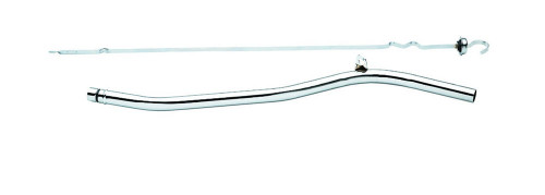 Transmission Dipstick - Transmission Mount - Solid Tube - 20 in Long - Steel - Chrome - Powerglide - Each