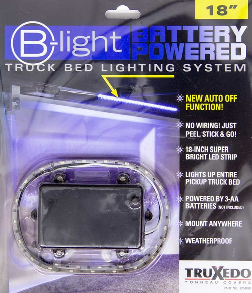 Bed Light System - B-Light - 18 in Long - White LED - Battery Powered - Under Rail Mount - Kit