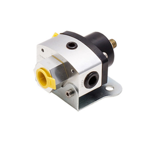 Fuel Pressure Regulator - Adjustable - 5 to 12 psi - In-Line - 3/8 in NPT Inlet / Outlet - Aluminum - Black Anodized - Gas - Each