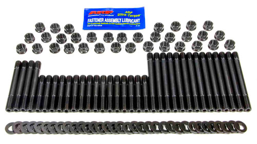 Cylinder Head Stud Kit - Hex Nuts - Chromoly - Black Oxide - Aftermarket Head - Small Block Chevy - Kit