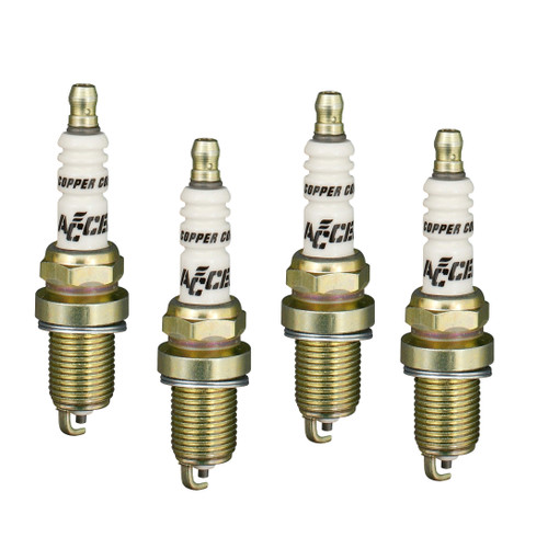 Spark Plug - Shorty - 14 mm Thread - 0.750 in Reach - Gasket Seat - Resistor - Set of 4