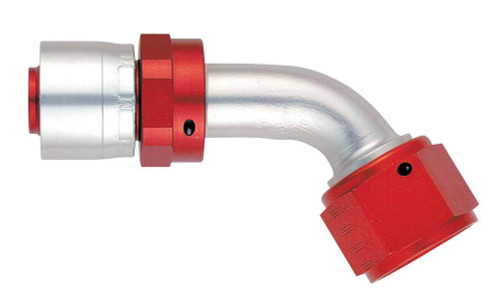 Fitting - Hose End - AQP/Startlite - 30 Degree - 6 AN Hose Crimp to 6 AN Female Swivel - Aluminum - Red / Silver - Each Fitting - Hose End - AQP/Startlite - 30 Degree - 6 AN Hose Crimp to 6 AN Female Swivel - Aluminum - Red / Silver - Each