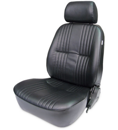 Seat - Pro-90 1300 Series - Driver Side - Sliders - Reclining - Vinyl - Black - Each
