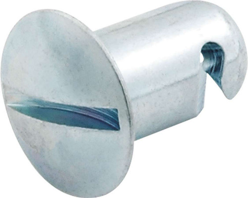 Quick Turn Fastener - Oval Head - Slotted - 7/16 x 0.550 in Body - Aluminum - Clear Anodized - Set of 10