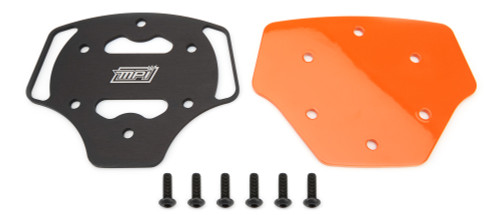 Steering Wheel Center Plate Cover - Aluminum - Orange / Black - MPI F Steering Wheels - Each