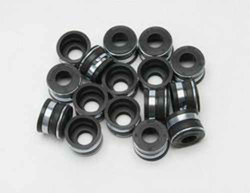 Valve Stem Seal - Positive Stop - 11/32 in Valve Stem - 0.530 in Guide - Viton - Set of 16