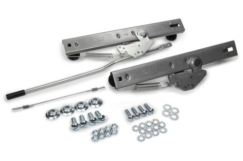 Seat Mount - Adjustable Slider - Bolt-On - Fixed Mount Included - Steel - Natural - JAZ Poly Seats - Kit Seat Mount - Adjustable Slider - Bolt-On - Fixed Mount Included - Steel - Natural - JAZ Poly Seats - Kit