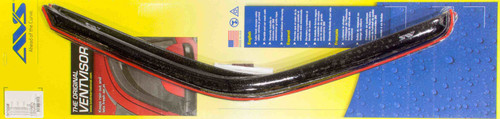Side Window Visor - In-Channel Ventvisor - Stick-On - Front - Plastic - Dark Smoke - Extended or Standard Cab - Dodge Ram Fullsize Truck 1994-2002 - Pair