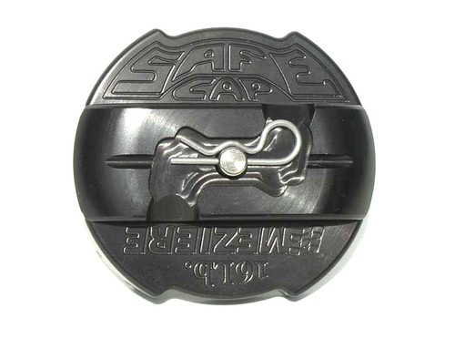 Radiator Cap - 16 lb - Round - Safecap - Notch Grip - Aluminum - Black Anodized - Standard Size Radiator Necks - Each