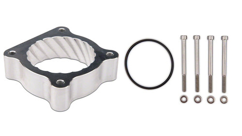 Throttle Body Spacer - 0.700 in Thick - Gasket / Hardware - Aluminum - Clear Anodized - EcoBoost 4-Cylinder - Ford Mustang 2015-17 - Each Throttle Body Spacer - 0.700 in Thick - Gasket / Hardware - Aluminum - Clear Anodized - EcoBoost 4-Cylinder - Ford Mustang 2015-17 - Each