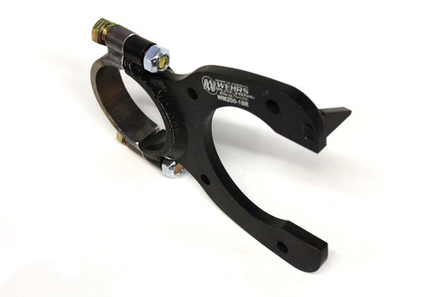 Brake Caliper Bracket - Rear - Passenger Side - Clamp-On - 3 in Axle Tube - Steel - Black Powder Coat - GM Metric Caliper - Each Brake Caliper Bracket - Rear - Passenger Side - Clamp-On - 3 in Axle Tube - Steel - Black Powder Coat - GM Metric Caliper - Each