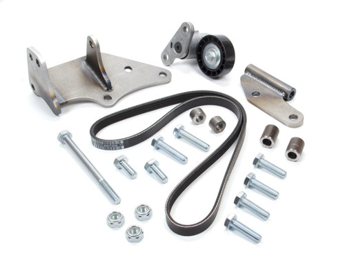 Air Conditioning Bracket - Passenger Side Mount - Steel - Natural - Sanden 508 Compressor - GM LS-Series - Kit