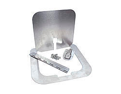 Access Door - 6 in Square Door - Hinge / Hardware Included - Aluminum - Natural - Kit