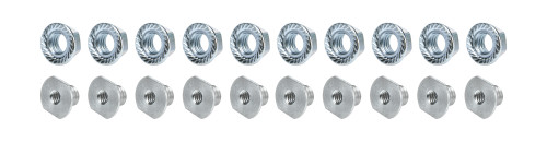 Threaded Nut Insert - 1/4-20 in ID - 3/8 in OD - Aluminum - Natural - Set of 10