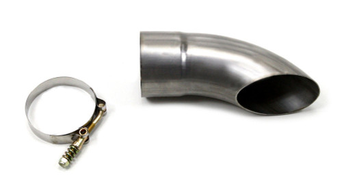 Exhaust Cut-Out Tip - Clamp-On - Turn-Down - 3 in Pipe Diameter - Stainless - Natural - Each