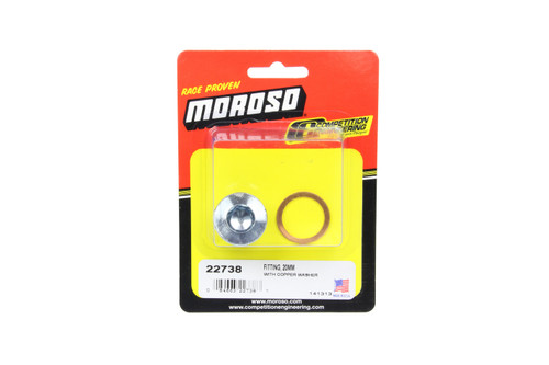 Fitting - Low Oil Sensor Plug - 20 mm x 1.50 - Copper Washer Included - Steel - Zinc Oxide - Each