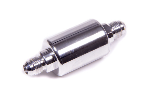 Fuel Filter - Competition Series - In-Line - 40 Micron - Stainless Element - 6 AN Male Inlet - 6 AN Male Outlet - Aluminum - Polished - Each Fuel Filter - Competition Series - In-Line - 40 Micron - Stainless Element - 6 AN Male Inlet - 6 AN Male Outlet - Aluminum - Polished - Each