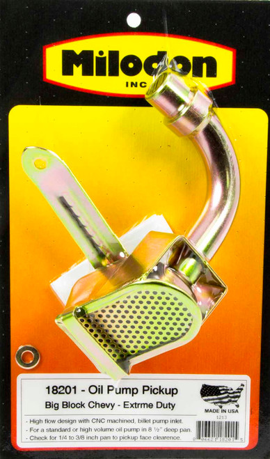 Oil Pump Pickup - Extreme Duty - Press / Bolt-On - 8-1/4 in Deep Pan - Big Block Chevy Pump - Chevy V8 - Each Oil Pump Pickup - Extreme Duty - Press / Bolt-On - 8-1/4 in Deep Pan - Big Block Chevy Pump - Chevy V8 - Each