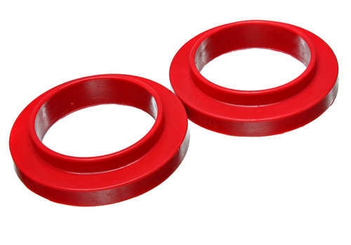 Coil Spring Isolator - Hyper-Flex - 3-3/4 in ID - 5-7/16 in OD - 1-1/8 in Thick - Polyurethane - Red - Universal - Pair