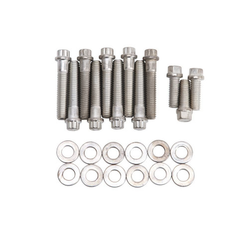 Intake Manifold Bolt Kit - 12 Point / Hex Head - Steel - Cadmium - Edelbrock Intake - Oldsmobile V8 - Kit