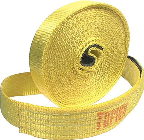 Tow Strap - 2 in Wide - 30 ft Long - 15000 lb Capacity - Nylon - Yellow - Each
