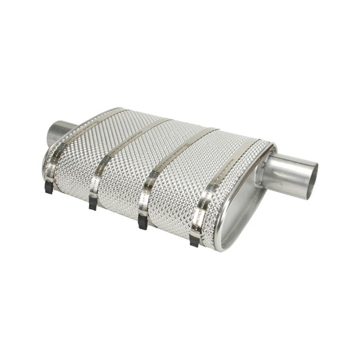 Exhaust Heat Shield - Muffler - 42 x 24 in - Insulated - Locking Ties Included - Aluminum - Universal - Kit