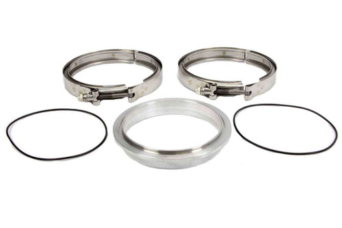V-Band Clamp Assembly - 5 in OD Tubing - Aluminum / Stainless - Natural - Kit