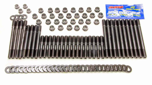 Cylinder Head Stud Kit - 12 Point Nuts - Chromoly - Black Oxide - Aftermarket Head - Small Block Chevy - Kit