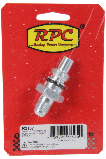 Flow Control Valve - Power Steering - 2 gpm Flow - Steel - Natural - GM Style Pump - Each Flow Control Valve - Power Steering - 2 gpm Flow - Steel - Natural - GM Style Pump - Each