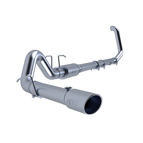 Exhaust System - XP Series - Turbo-Back - 4 in Diameter - Stainless Tip - Stainless - Natural - Ford PowerStroke - Ford Fullsize Truck 1999-2003 - Kit