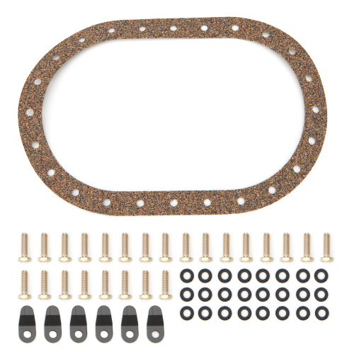Fuel Cell Fill Plate Gasket - Oval - 24-Bolt - Cork - Hardware Included - Each