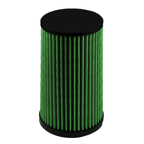 Air Filter Element - Clamp-On - Conical - 5.5 in Diameter Base - 4.75 in Diameter Top - 9 in Tall - 3 in Flange - Reusable Cotton - Green - Universal - Each