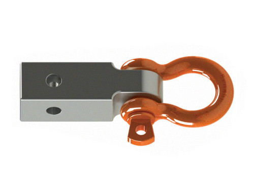 Hitch Receiver - Class III - 11000 lb Max Gross Weight - Steel - 3/4 in D-Ring Included - Zinc Plated / Orange Powder Coat - 2 in Receivers - Kit