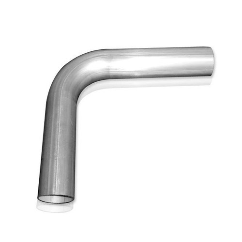 Exhaust Bend - 90 Degree - Mandrel - 3 in Diameter - 6 in Legs - 16 Gauge - Stainless - Natural - Each