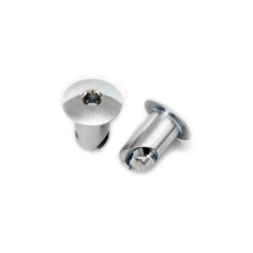 Quick Turn Fastener - Oval Head - Hex - 7/16 x 0.400 in Body - Steel - Zinc Plated - Set of 10