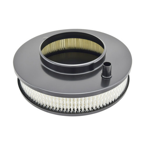 Air Cleaner Assembly - 10 in Round - 2 in Element - 5-1/8 in Carb Flange - Raised Base - Steel - Black Paint - Kit