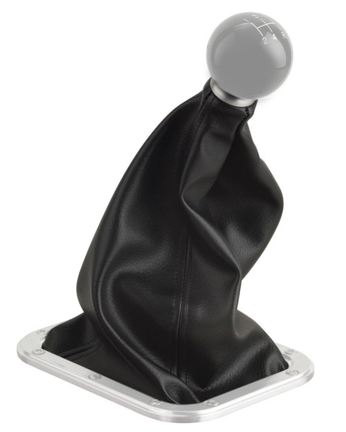 Shifter Boot - Hi-Top Rectangular - 3/8-24 in Thread Bezel - Vinyl - Black - Kit
