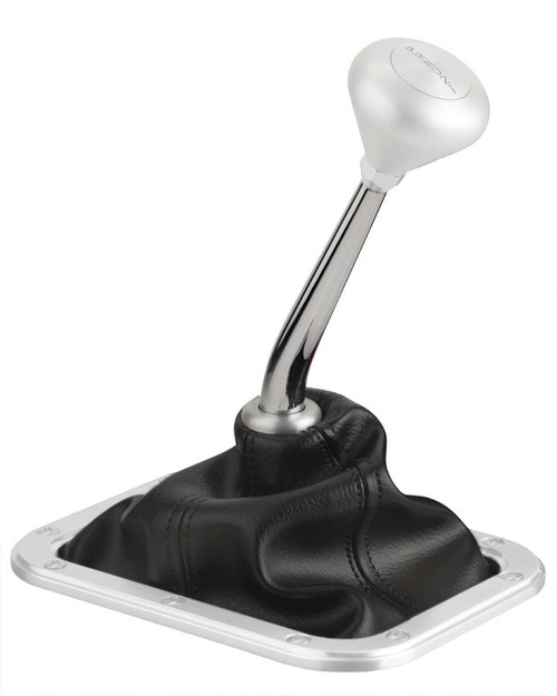 Shifter Boot - Deluxe Top Rectangular - 5/8 in ID Bezel - Vinyl - Black - Kit