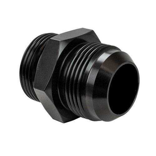 Fitting - Adapter - Straight - 16 AN Male to 16 AN Male O-Ring Seal - Aluminum - Black Anodized - Each