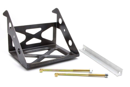 Battery Tray - 9.5 in Length x 7 in Wide x 5 in Height - Hardware Included - Frame Hooks - Steel - Natural - Kit