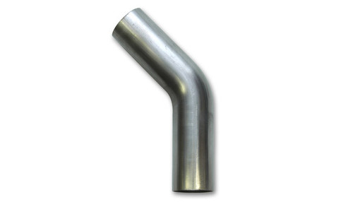 Exhaust Bend - 45 Degree - Mandrel - 2 in Diameter - 2 in Radius - 6 x 6 in Legs - 16 Gauge - Stainless - Each