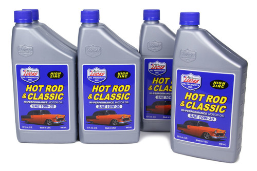 Motor Oil - Hot Rod and Classic Car - High Zinc - 10W30 - Conventional - 1 qt Bottle - Set of 6
