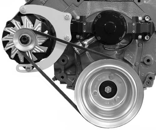 Alternator Bracket - Passenger Side - Mid Mount - Head / Water Pump Mount - Steel - Natural - Electric Water Pump - GM Alternator - Big Block Chevy - Kit Alternator Bracket - Passenger Side - Mid Mount - Head / Water Pump Mount - Steel - Natural - Electric Water Pump - GM Alternator - Big Block Chevy - Kit