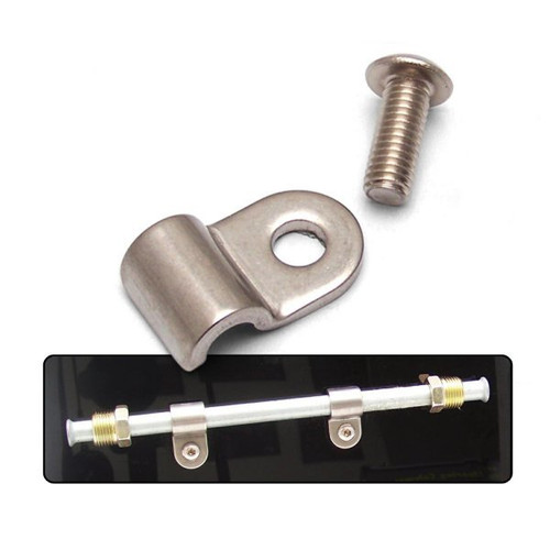 Line Clamp - Single - 1/4 in - Stainless - Natural - Set of 12