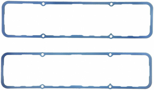 Valve Cover Gasket - 0.250 in Thick - Steel Core Silicone Rubber - Small Block Chevy - Pair